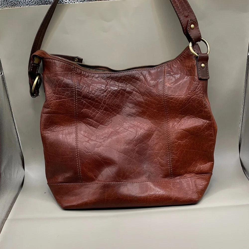 Diba True Substantial Elegant Hearty Brown Leather Shoulder Bag by Diba True